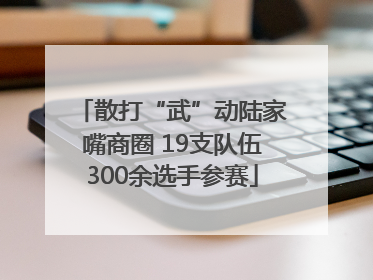散打“武”动陆家嘴商圈 19支队伍300余选手参赛