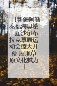 新疆阿勒泰福海县第二届沙尔布拉克草原运动会盛大开幕 展现草原文化魅力