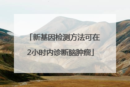 新基因检测方法可在2小时内诊断脑肿瘤