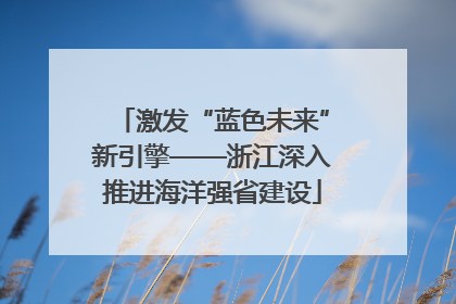 激发“蓝色未来”新引擎——浙江深入推进海洋强省建设