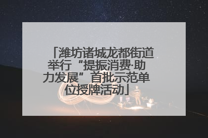 潍坊诸城龙都街道举行“提振消费·助力发展”首批示范单位授牌活动