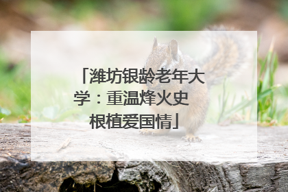 潍坊银龄老年大学：重温烽火史 根植爱国情