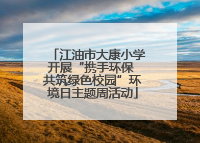 江油市大康小学开展“携手环保 共筑绿色校园”环境日主题周活动