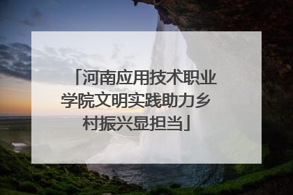 河南应用技术职业学院文明实践助力乡村振兴显担当