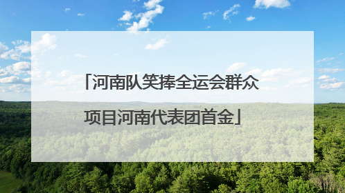 河南队笑捧全运会群众项目河南代表团首金