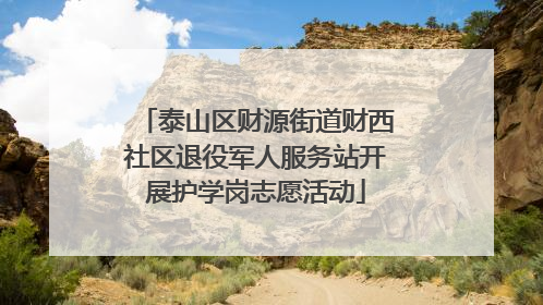 泰山区财源街道财西社区退役军人服务站开展护学岗志愿活动
