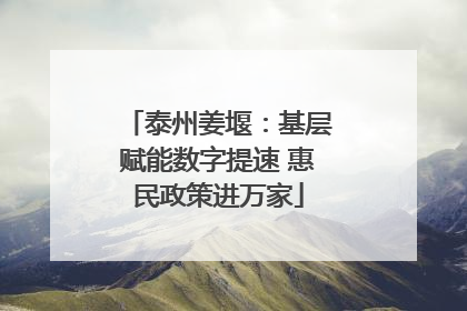 泰州姜堰：基层赋能数字提速 惠民政策进万家