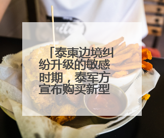 泰柬边境纠纷升级的敏感时期，泰军方宣布购买新型战斗机