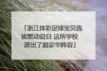 浙江体彩足球宝贝选拔燃动夏日 这所学校派出了超豪华阵容