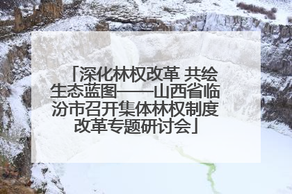 深化林权改革 共绘生态蓝图——山西省临汾市召开集体林权制度改革专题研讨会
