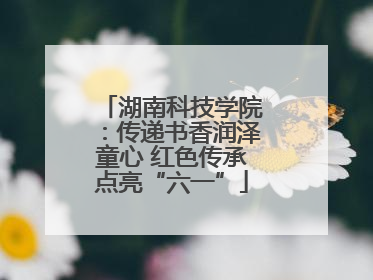 湖南科技学院：传递书香润泽童心 红色传承点亮“六一”