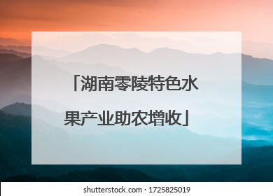 湖南零陵特色水果产业助农增收
