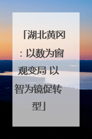湖北黄冈：以数为窗观变局 以智为镜促转型