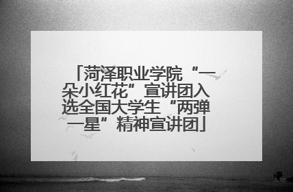 菏泽职业学院“一朵小红花”宣讲团入选全国大学生“两弹一星”精神宣讲团