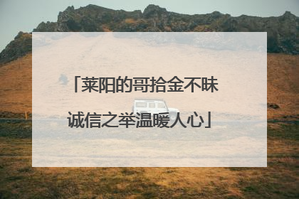 莱阳的哥拾金不昧 诚信之举温暖人心