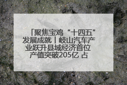 聚焦宝鸡“十四五”发展成就丨岐山汽车产业跃升县域经济首位 产值突破205亿 占规上工业75%