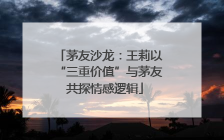 茅友沙龙：王莉以“三重价值”与茅友共探情感逻辑