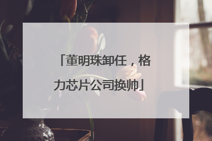 董明珠卸任，格力芯片公司换帅