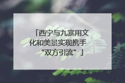 西宁与九寨用文化和美景实现携手“双方引流”