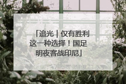 追光｜仅有胜利这一种选择！国足明夜客战印尼