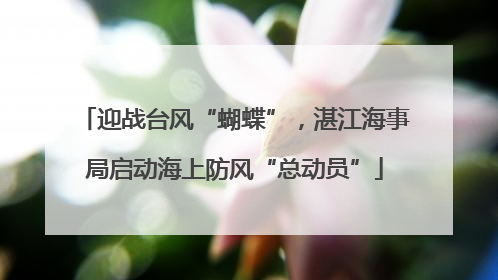迎战台风“蝴蝶”,湛江海事局启动海上防风“总动员”
