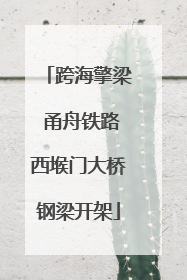 跨海擎梁 甬舟铁路西堠门大桥钢梁开架