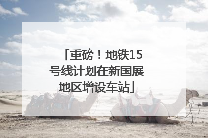 重磅！地铁15号线计划在新国展地区增设车站