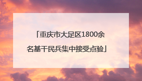 重庆市大足区1800余名基干民兵集中接受点验