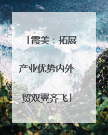 霞美：拓展产业优势内外贸双翼齐飞