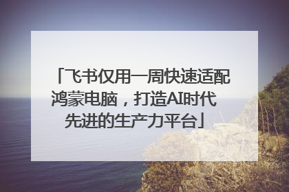 飞书仅用一周快速适配鸿蒙电脑，打造AI时代先进的生产力平台