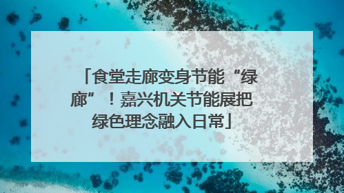食堂走廊变身节能“绿廊”！嘉兴机关节能展把绿色理念融入日常