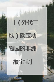 （外代二线）欧宝动物园的非洲象宝宝