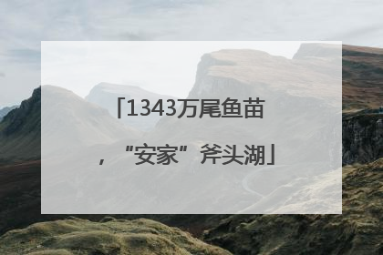 1343万尾鱼苗，“安家”斧头湖