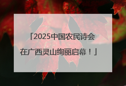 2025中国农民诗会在广西灵山绚丽启幕！