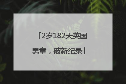 2岁182天英国男童，破新纪录