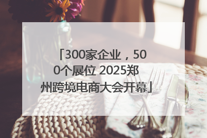 300家企业，500个展位 2025郑州跨境电商大会开幕